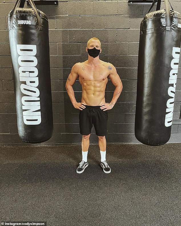 Cody Simpson shows off his physique while training for the 2024 Paris